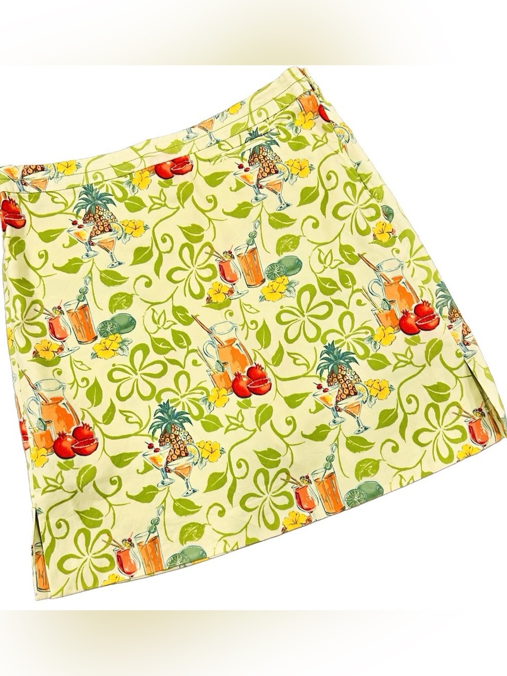 VTG Tommy Bahama Golf Tennis Skort 6 Cocktail Motif Cotton/Silk Activewear